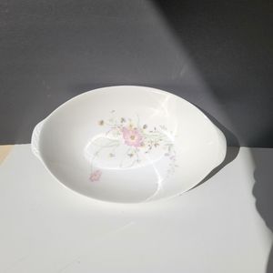 Renoir China Antique Pink Floral Pattern Serving Bowl Vintage